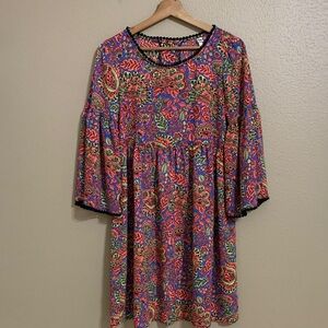 Uncle Frank Multicolor Paisley‎ Mini Dress
